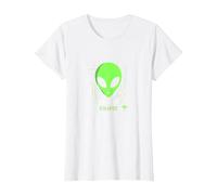 Area 51 Escapee Alien UFO Sci-Fi Enthusiast Gift T-Shirt, Women, White, M