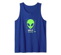 Area 51 Escapee Alien UFO Sci-Fi Enthusiast Gift Tank Top, Men, Royal Blue, L