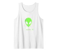 Area 51 Escapee Alien UFO Sci-Fi Enthusiast Gift Tank Top, Men, White, XL