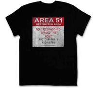 Area 51 Vinta Logo Sign T-Shirt Warning Tr3b Adamski Secret Alien Base Black S
