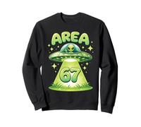 Area 67 UFO Alien Funny Six Seven Gen Alpha Slang Kids Sweatshirt
