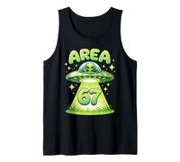 Area 67 UFO Alien Funny Six Seven Gen Alpha Slang Kids Tank Top