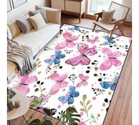 Area Carpet Color Animal Butterfly ,3D Printed Bathroom Carpet,Bedroom Decor For Teen Girlsarea Rug Carpet For Girls Bedroom Non-Slip Comfy Floor Casual Mat Carpet 120 X 160 Cm Easy Cle /3984979793391