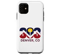 Area Code 303 Denver City Flag Coloradan Native American Art Case for iPhone 11
