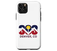 Area Code 303 Denver City Flag Coloradan Native American Art Case for iPhone 11 Pro