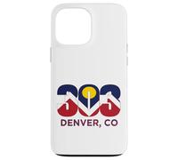 Area Code 303 Denver City Flag Coloradan Native American Art Case for iPhone 13 Pro Max