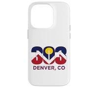 Area Code 303 Denver City Flag Coloradan Native American Art Case for iPhone 14 Pro
