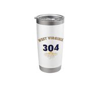 Area Code 304 West Virginia Roots Native WV Local Area Fan Stainless Steel Insulated Tumbler