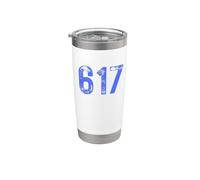 Area Code 617 for Boston Massachusetts MA 617 Stainless Steel Insulated Tumbler