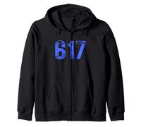 Area Code 617 for Boston Massachusetts MA 617 Zip Hoodie