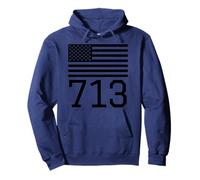 Area Code 713 American Flag USA Houston Texas TX Pullover Hoodie