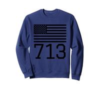 Area Code 713 American Flag USA Houston Texas TX Sweatshirt
