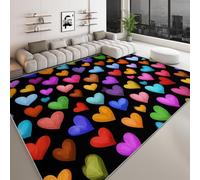 Area Cute Heart Rugs for Living Room - 180 x 240 cm Machine Washable Dreamy Print Rug, Non-Slip Low Pile Indoor Floor Rug, Carpet for Girls Room Nursery Bedroom