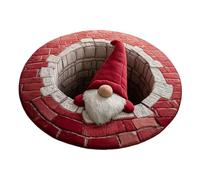 Area Mat - Christmas Floor Covering Illusions Effect, Decorative Holiday Footmat, Stable Positioning Feature, Placing Entrance Outside Yard Patio Homes, Seasonal Residence Accessory, Rectangular Shape