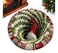 Area Mat - Christmas Floor Covering Illusions Effect, Decorative Holiday Footmat, Stable Positioning Feature, Placing Entrance Outside Yard Patio Homes, Seasonal Residence Accessory, Rectangular Shape
