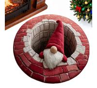 Area Mat - Christmas Floor Covering Illusions Effect, Decorative Holiday Footmat, Stable Positioning Feature, Placing Entrance Outside Yard Patio Homes, Seasonal Residence Accessory, Rectangular Shape