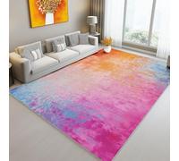 Area Rug 120 x 180 cm/47.2 x 70.8 Inch, Abstract Watercolor Retro Texture Printed, Colorful Washable & non-slip Carpet, Flannel Rugs Soft Touch, Bedroom Living Room Decorations Carpet Indoor Area Rugs