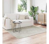 Area Rug 120x120 cm Green Polyester Non-Slip Indoor Outdoor Square Mat Soft