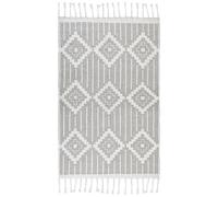 Area Rug 140 x 200 cm Grey and White TABIAT