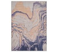 Area Rug 160 x 230 cm Blue and Beige GEBZE