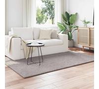 Area Rug 160x230 cm Sand Polyester Rectangular Non-Slip Modern MinimalistCozyMat