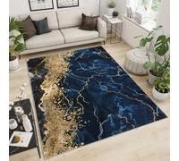 Area Rug 160x230cm Marbling Texture Watercolor Art Throw Rug, Upscale Light Luxury Pour Painting Liquid Print Rug, Modern Rugs Machine Washable Non Slip Easy Care for High-Traffic Hardwood Floors