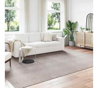 Area Rug 200x280cm Cream Taupe Polyester MachineWash Durable Indoor Soft NonSlip