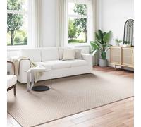 Area Rug 240x340 cm Cream Polyester Non-Slip Indoor Outdoor Soft Durable Machine