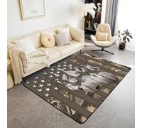 Area Rug 3D Printed American Flag Floor Mat Polyester Soft Material Non Slip Carpet Easy Clean For Bedroom Hall Kitchen Living Room Kids Room Doormat Carpet 80 X 160 Cm -2579473097239