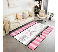 Area Rug 3D Printed Eiffel Tower, Paris Floor Mat Polyester Soft Material Non Slip Carpet Easy Clean For Bedroom Hall Kitchen Living Room Kids Room Doormat Carpet 140 X 200 Cm -40606450370