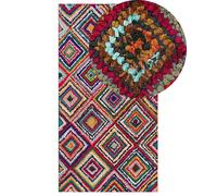 Beliani Rug Kaiseri Multicolour 80 X 150 Cm Cotton