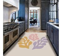 Area Rug 80x150 Washable Rug Henri Matisse Rugs Non-slip Soft Low Pile Large Area Rugs Minimalist Botanical Beige Pink Purple Leaf Indoor Carpet for Living Room Bedroom Dining Room Home Office