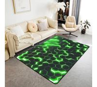 Area Rug Abstract Geometric Lattice Rugs Living Room Bedroom 3D Printed Floor Door Mat Non-Slip Inner Treads Kitchen Carpet Cushion 100 X 150 Cm, Soft Stain Resistant Easy Clean /4830328186702