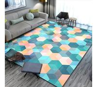 Area Rug Abstract Geometric Lattice Rugs Living Room Bedroom 3D Printed Floor Door Mat Non-Slip Inner Treads Kitchen Carpet Cushion - Polyester Soft Touch Easy Clean 80 X 160 Cm /4438217766660