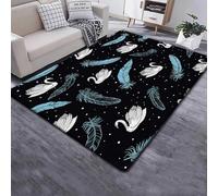 Area Rug Animal Swan For Print 3D Rugs Non-Slip Mat Throw Rug Yoga For Living Room Playroom Classroom Nursery Decor Outdoor Floor Carpets 120 X 160 Cm, Stain Resistant Easy Clean -473986078695