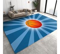Area Rug Basketball ，3D Printed Bathroom Carpet，Soft Washable Non-Slip Modern Indoor Decorate Living Room Rug For Entryway Laundry Living Room Kids Room 140 X 200 Cm Easy Clean -577397069205