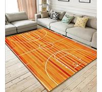 Area Rug Basketball ，3D Printed Bathroom Carpet，Soft Washable Non-Slip Modern Indoor Decorate Living Room Rug For Entryway Laundry Living Room Kids Room 60 X 90 Cm Easy Clean -537279456232