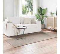 Area Rug Beige 160x230 cm Polyester Non-Slip Machine Washable Indoor/Outdoor XL