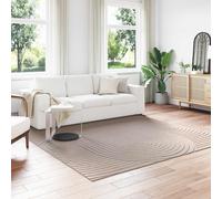Area Rug Beige Polyester Square 240x240 cm Soft Non-Slip Durable Indoor EasyCare