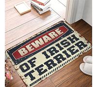 Area Rug Beware Of Irish Terrier, Waterproof Indoor Fall Decor Front Porch