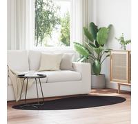Area Rug Black 100x200 cm Polyester Non-Slip Berkfield Home Black Medium