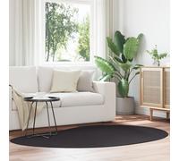 Area Rug Black 140x200 cm Polyester Non-Slip Berkfield Home Black Medium