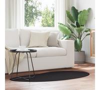 Area Rug Black 80x150 cm Polyester Non-Slip Berkfield Home Black Medium