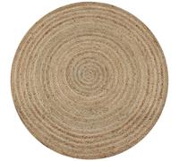 Vidaxl Area Rug Braided Jute 120 Cm Round