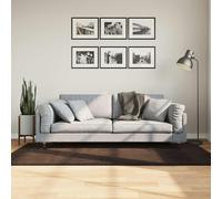 Area Rug Brown 100x200cm Polyester Medium Pile Non-Slip Indoor Washable CozyWarm