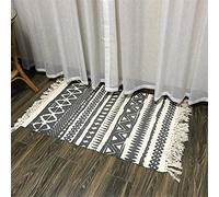 Area Rug Carpet Handmade Rug, Morbuy Machine Washable Indian Floor Mats With Tassels Hand Woven Printed Kitchen Runner for Bedroom Living Room (Geometry,50x80cm)