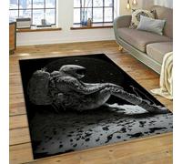Area Rug Cartoon Space Astronaut 3D Printed Carpet Polyester Soft Touch Short Pile Rug Non Slip Area Rug Easy Clean For Living Room Bedroom Kitchen Floor Mat 80 X 120 Cm With Rubber Bac /1416311174817