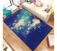 Area Rug Colorful Animal Jellyfish For Print 3D Rugs Non-Slip Mat Throw Rug Yoga For Living Room Playroom Classroom Nursery Decor Outdoor Floor Carpets 60 X 90 Cm, Stain Resistant Easy -9404043012202
