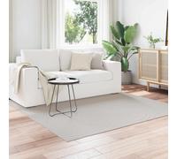 Area Rug Cream 120x120 cm Polyester Non-Slip Square Indoor Outdoor Durable Wash