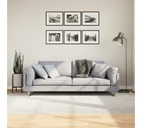 Area Rug Cream 160x230 cm 100% Polyester 3D Geometric Short Pile NonSlip Machine